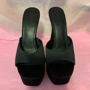 House of CB Black Platform Heels